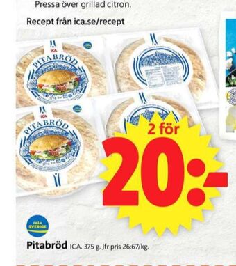 ICA Supermarket Ica pitabröd erbjuda