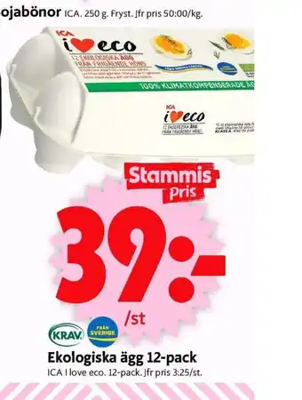 ICA Maxi Ekologiska Ägg 12-Pack erbjuda