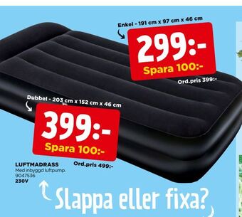 Jem&Fix Luftmadrass erbjuda