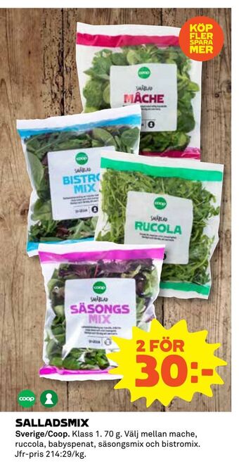 Coop Daglivs Salladsmix erbjuda