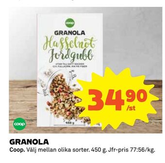 Coop Daglivs Granola erbjuda