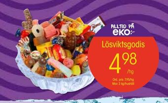EKO Lösviktsgodis erbjuda