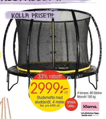 EKO Studsmatta med skyddsnät erbjuda