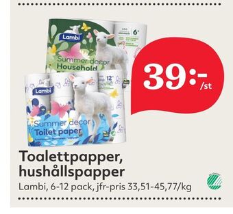 Hemköp Toalettpapper, hushållspapper erbjuda