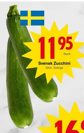 Matöppet Svensk Zucchini erbjuda