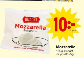 Matöppet Mozzarella erbjuda