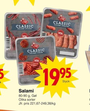 Matöppet Salami erbjuda