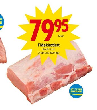 Matöppet Fläskkotlett erbjuda