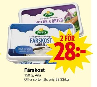 Matöppet Färskost erbjuda