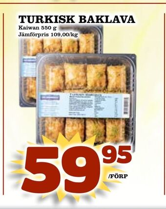 Matvärlden Tensta Turkisk baklava erbjuda