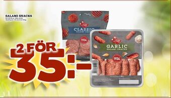 Nya Pulsen Salami snacks erbjuda