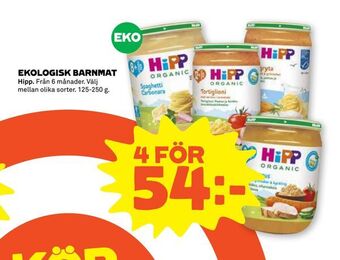 Stora Coop Ekologisk barnmat erbjuda