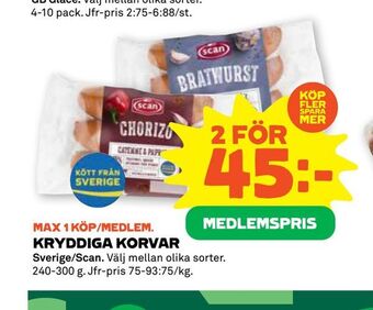 Stora Coop Kryddiga korvar erbjuda