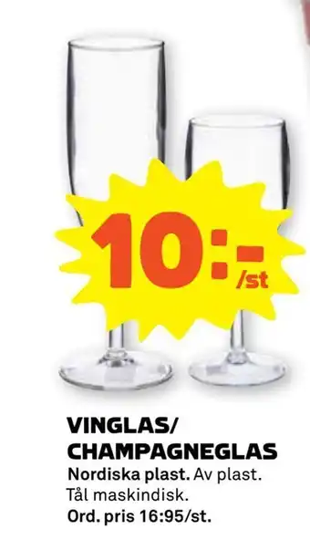 Vinglas/ champagneglas