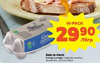 Stora Coop Ägg 10-pack erbjuda