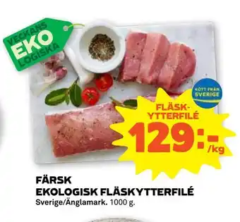 Stora Coop Färsk ekologisk fläskytterfilé erbjuda