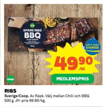 Coop Coop spareribs erbjuda
