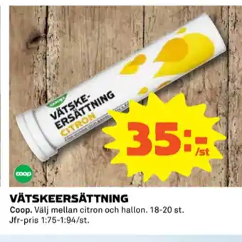 Coop vätskeersättning