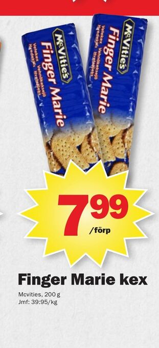 Pekås Finger Marie kex erbjuda