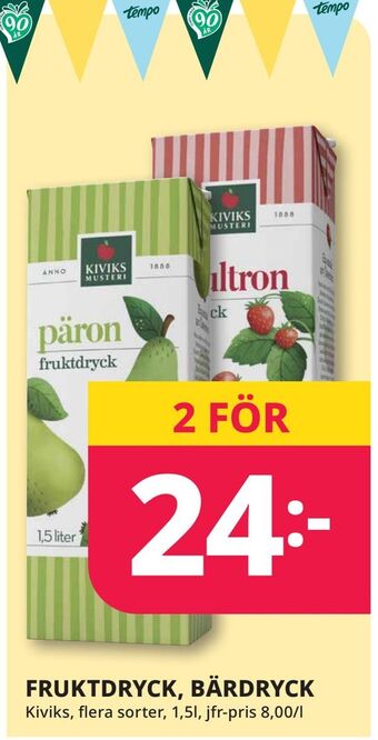 Tempo Fruktdryck, bärdryck erbjuda