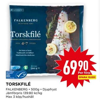 Willys Torskfilé erbjuda