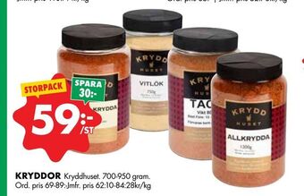 ÖoB Kryddor erbjuda