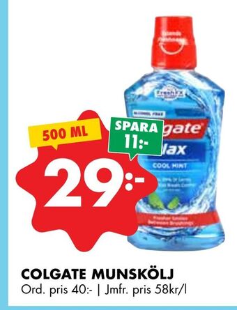 ÖoB Colgate munskölj erbjuda