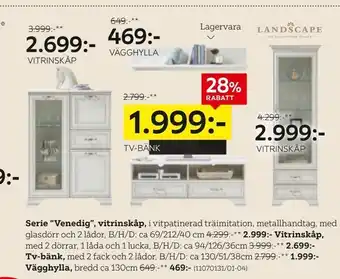 XXXLutz Serie 'Venedig", vitrinskåp, erbjuda