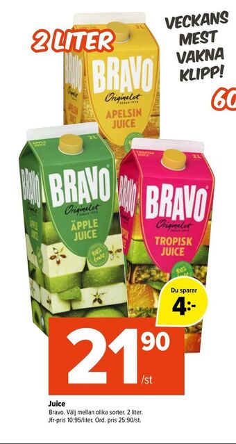 Coop Extra Juice erbjuda