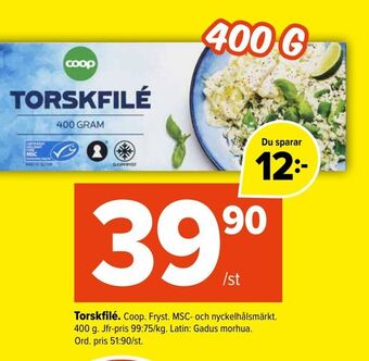 Coop Extra Torskfilé erbjuda