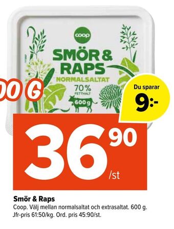 Coop Extra Smör & Raps erbjuda