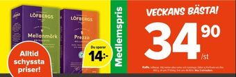 Coop Extra Kaffe erbjuda