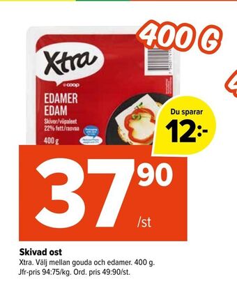 Coop Extra Skivad ost erbjuda