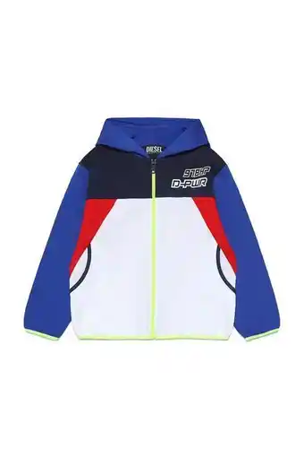 Colour-block zip-up hoodie