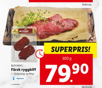 Lidl Färsk Ryggbiff erbjuda