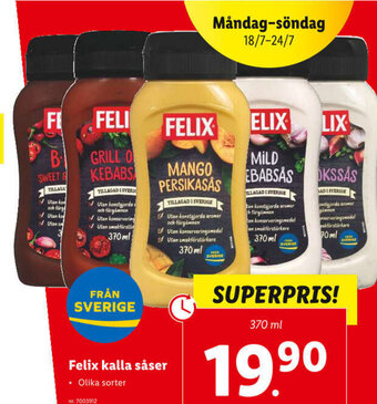 Lidl Felix Kalla Såser erbjuda