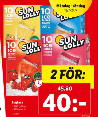 Lidl Isglass erbjuda