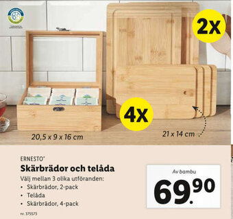 Lidl Skärbrädor och telåda erbjuda