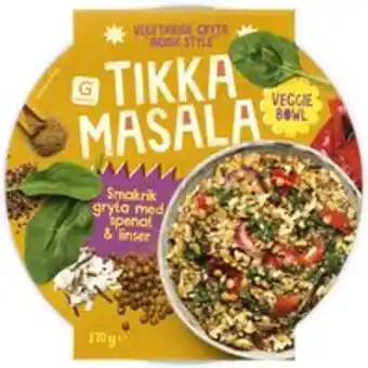 Hemköp Tikka masala veggie bowl fryst erbjuda