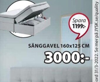JYSK Sänggavel 160x125 Cm erbjuda