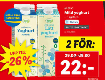 Lidl Mild Yoghurt erbjuda