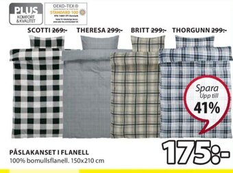 JYSK Påslakanset I Flanell erbjuda