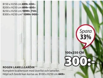 JYSK Rogen Lamellgardin erbjuda
