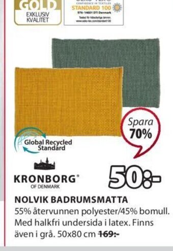 JYSK Nolvik Badrumsmatta erbjuda