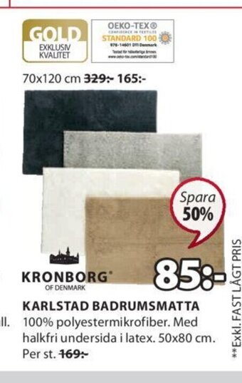 JYSK Karlstad Badrumsmatta erbjuda