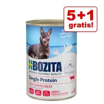 Zooplus 5 + 1 gratis! 6 x 400 g bozita single protein paté erbjuda