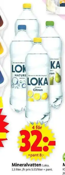 ICA Supermarket Mineralvatten 4x150cl erbjuda