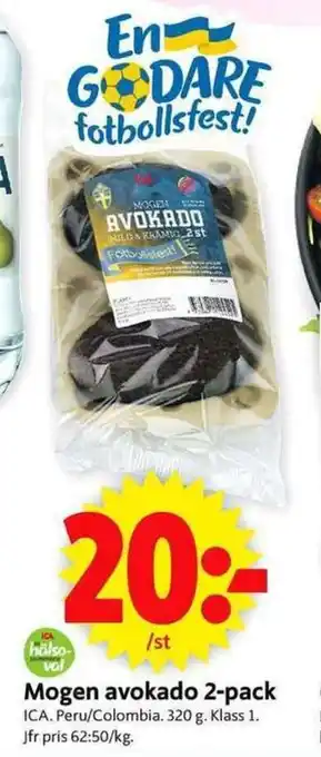 ICA Supermarket Mogen avokado 2-pack erbjuda