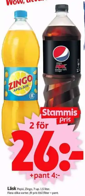 ICA Supermarket Läsk 2x1,5l erbjuda