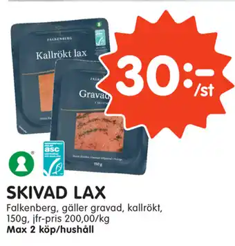 Tempo Skivad lax 150g erbjuda